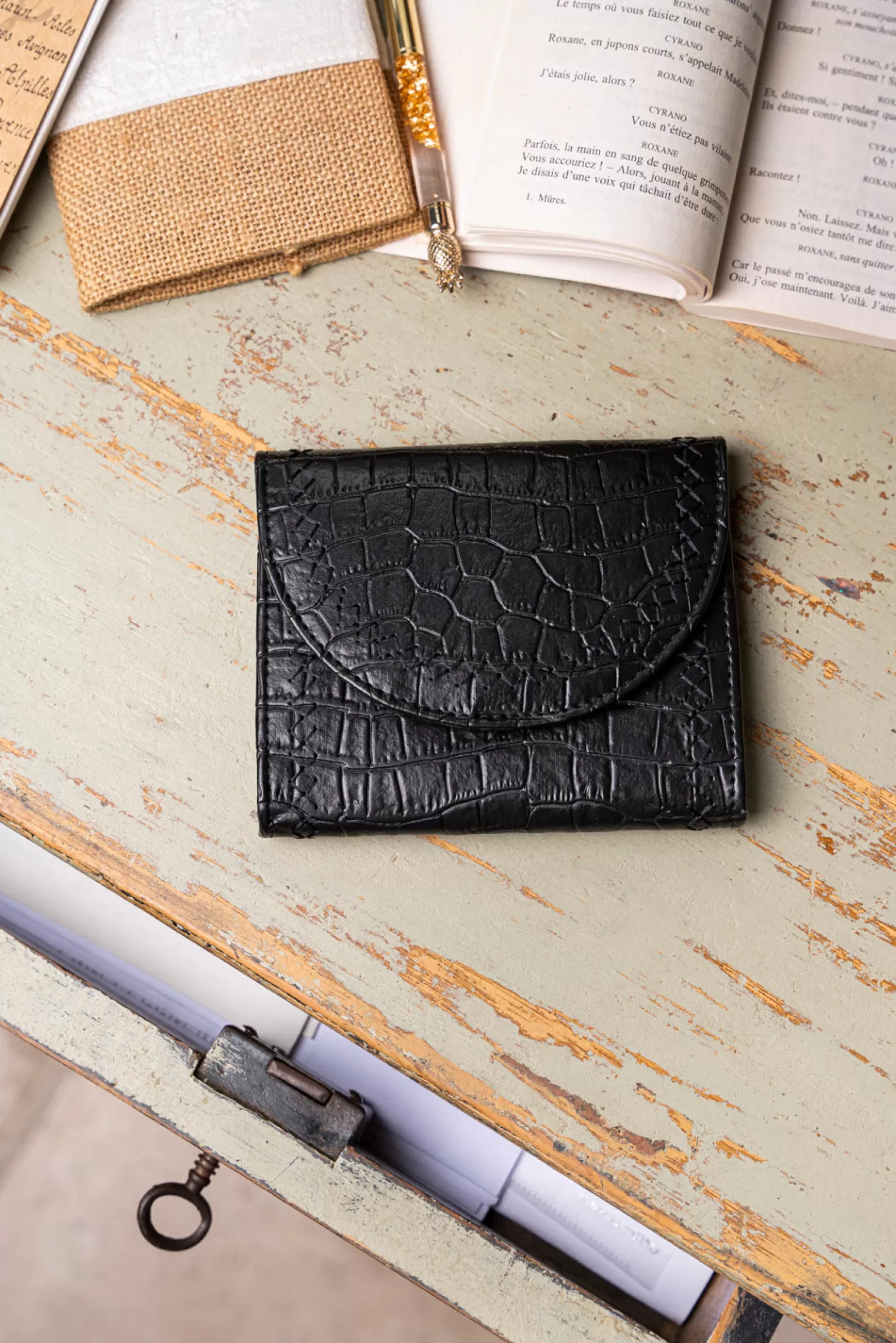 Minuit sur Terre Allegro Croco Noir Fashion